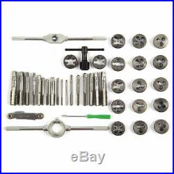 40PC Professional Metric tap wrench and die set cuts M3-M12 bolts + storage case