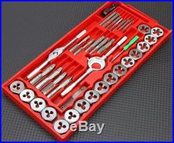 40 Pc METRIC MM Tap And Die Set Bolt Screw Extractor Puller Kit New Removal