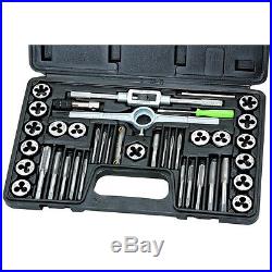 40 Piece Carbon Steel Metric Tap and Die Set Renew Threads
