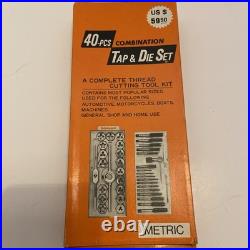 40 Piece TAP and DIE SET METRIC Fine Carbon Steel Tool SET Made In Japan