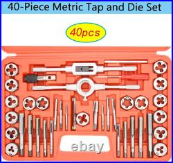 40-Piece Tap and Die Set with Storage Case Essential Threading Tools by
