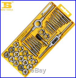 40pcs Tap And Die Tools Set Containing Durable Thread Taps&Dies&Wrenches