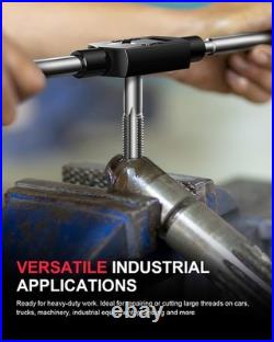 52-Piece Large Metric Tap and Die Set, M6-M24 Thread Repair Kit with Rethread