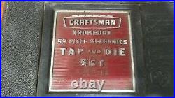 59 Piece Kromedge mechanic's Tap And Die Set Craftsman