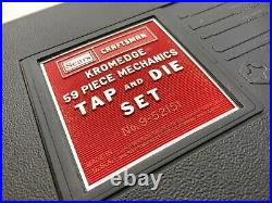 59pc Classic Craftsman KromEdge LARGE SAE SIZES Tap & Die Set 4-40 to 3/4-16 USA