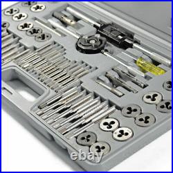 60PCS Hand Tapping Tools Screw Tap Drill Set Plastic Case Metric Tap and Die Set