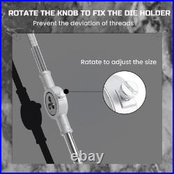 60pcs SAE & Metric Tap and Die Set with Case Coarse & Fine Thread Kit