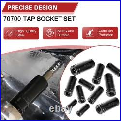 70700 Tap Socket Set, Magnetic Socket Adapter for Tap and Die Use, Fits Metri