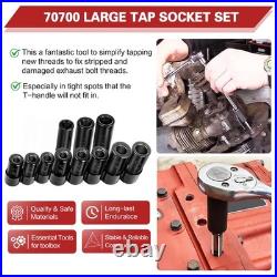 70700 Tap Socket Set, Magnetic Socket Adapter for Tap and Die Use, Fits Metri