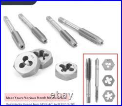 75Pc Tap and Die Set, SAE & Metric Hex Thread Taps Dies Wrench Threading