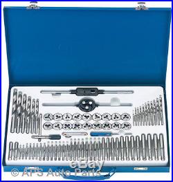 75pc Tap and Die Set Wrench Pro Set Cuts Metric BSP Combination Carry Case New