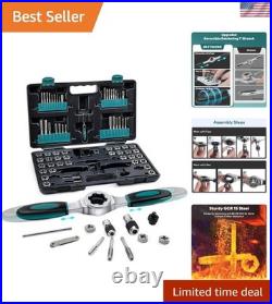 76-Piece SAE/Metric Tap and Die Set Ratcheting Tool Kit for Precision