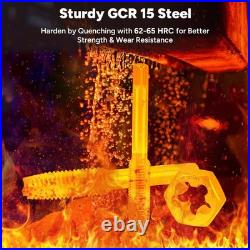 76-Piece SAE/Metric Tap and Die Set with Extendable Ratcheting Tap Handle, Re