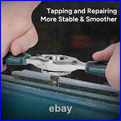 76-Piece Sae/Metric Tap and Die Set with Extendable Ratcheting Tap Handle, Rethr