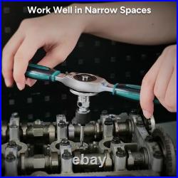 76-Piece Tap and Die Set SAE Metric Ratcheting Handle, Rethreading Tool K