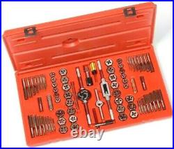 76 pc Tap and Die Set Hexagon Dies High Alloy Steel Sae And Metric Hand Tools