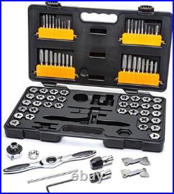 77 PC GEARWRENCH 77 Piece SAE/Metric Ratcheting Tap and Die Set -3887, SAE/Metric