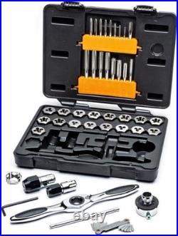 77 PC GEARWRENCH 77 Piece SAE/Metric Ratcheting Tap and Die Set -3887, SAE/Metric