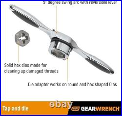 77 PC GEARWRENCH 77 Piece SAE/Metric Ratcheting Tap and Die Set -3887, SAE/Metric