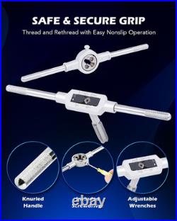 80Pc Tap and Die Set in SAE and Metric Sizes, Metric and Standard Tap Set and Di