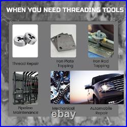 80Pcs Tap and Die Set, SAE & Metric Tap Die Wrench Set, Metric Standard M3 to M1