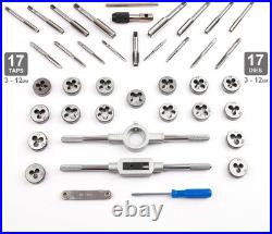 80-Pc Tap and Die Set SAE Inch/Metric, Coarse/Fine Threads