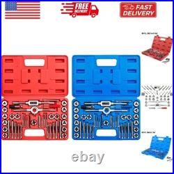 80-Piece SAE and Metric Tap and Die Set SAE Inch Size to 1/2 and Metric S