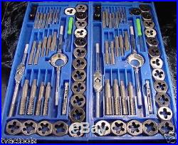 80pc TAP and DIE TOOL SET SAE and METRIC with CASE Brand New