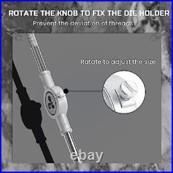 80pcs Tap and Die Set SAE & Metric Threading Tools for Internal/External Repai