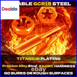 86PCS SAE & Metric Tap and Die Set (#4 to 5/8, M3 to M16), Tap Set and Die Tool