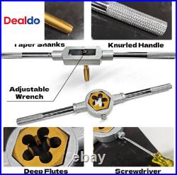 86PCS SAE & Metric Tap and Die Set (#4 to 5/8, M3 to M16), Tap Set and Die Tool