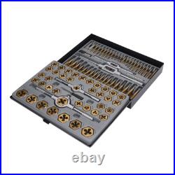 86PCS Tap Die Set Titanium Plated Carbide Essential Threading Rethreading New