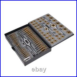 86PCS Tap Die Set Titanium Plated Carbide Essential Threading Rethreading New