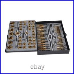 86PCS Tap Die Set Titanium Plated Carbide Essential Threading Rethreading New