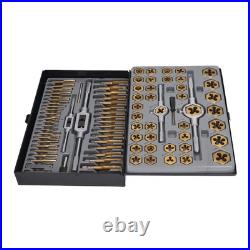86PCS Tap Die Set Titanium Plated Carbide Essential Threading Rethreading New