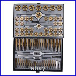 86PCS Tap Die Set Titanium Plated Carbide Essential Threading Rethreading New