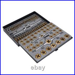 86PCS Tap Die Set Titanium Plated Carbide Essential Threading Rethreading New