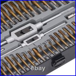 86PCS Tap Die Set Titanium Plated Carbide Essential Threading Rethreading New