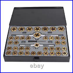 86PCS Tap Die Set Titanium Plated Carbide Essential Threading Rethreading Tools