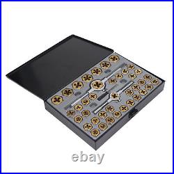 86PCS Tap Die Set Titanium Plated Carbide Essential Threading Rethreading Tools