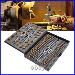 86PCS Tap Die Set Titanium Plated Carbide Essential Threading Rethreading Tools