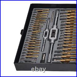 86PCS Tap Die Set Titanium Plated Carbide Essential Threading Rethreading Tools