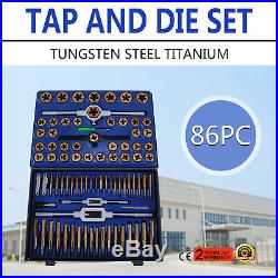 86PC Tap And Die Set SAE METRIC Tools Rust resistant Titanium Standard PRO
