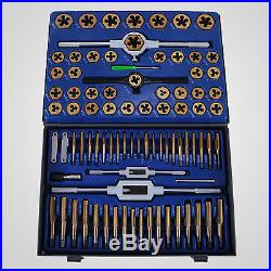 86PC Tap And Die Set SAE METRIC Tools WithStorage Case Tapping Thread Cutting