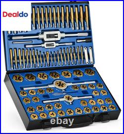 86Pc Tap and Die Set, SAE & Metric Tap Set and Die Tool Set for Internal and Ext
