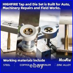 86 PCS Tap and Die Set, SAE and Metric Standard, Large Tap and Die Set with H