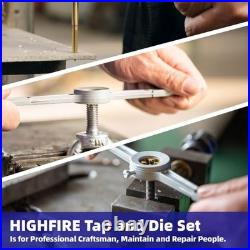 86 PCS Tap and Die Set, SAE and Metric Standard, Large Tap and Die Set with H