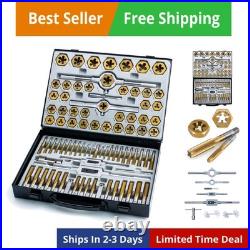 86-Piece Master Tap and Hex Die Set, Titanium Coating SAE Size to 5/8, Me