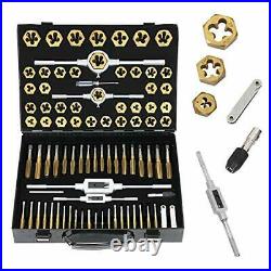 86 Piece Metric and SAE Standard Tap and Die Bearing Steel Tools Set, 86 pc 1