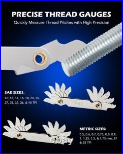 86-Piece Metric and SAE Tap and Die Set Titanium Coated Steel